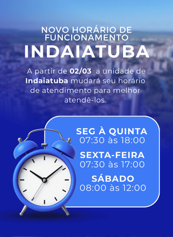 HORÁRIO DE ATENDIMENTO INDAIATUBA
