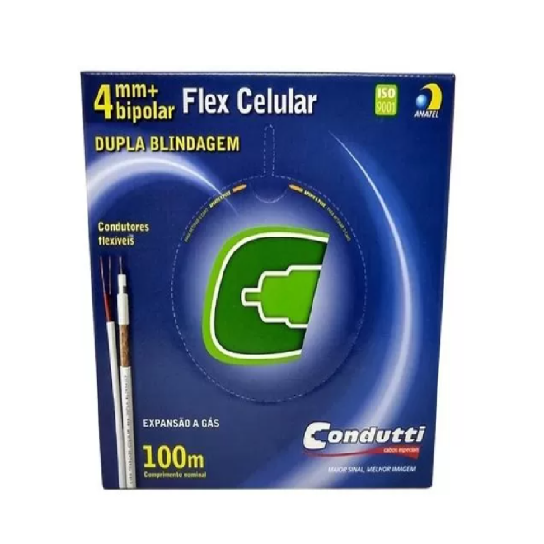 CABO 4MM BIPOLAR 100MT 2X26AWG COBRE - CONDUTTI