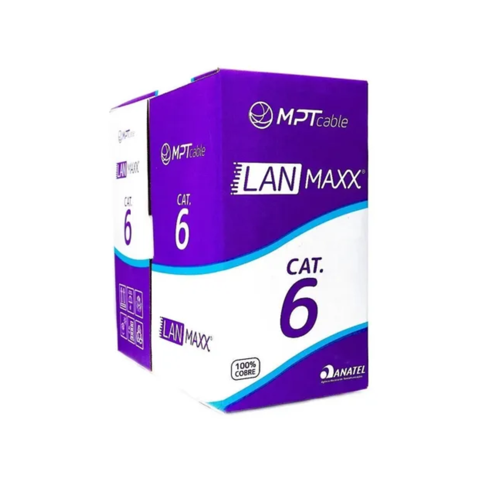 CABO U/UTP CAT6 4P X 23AWG CMX - AZUL (305M) - MPT CABO U/UTP CAT6 4P X 23AWG CMX - AZUL (305M) - MPT