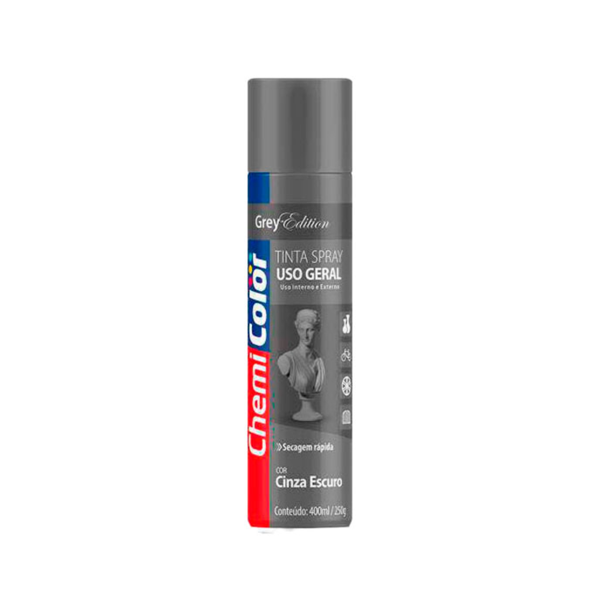 SPRAY CHEMIC GERAL CINZA ESC 400ML SPRAY CHEMIC GERAL CINZA ESC 400ML