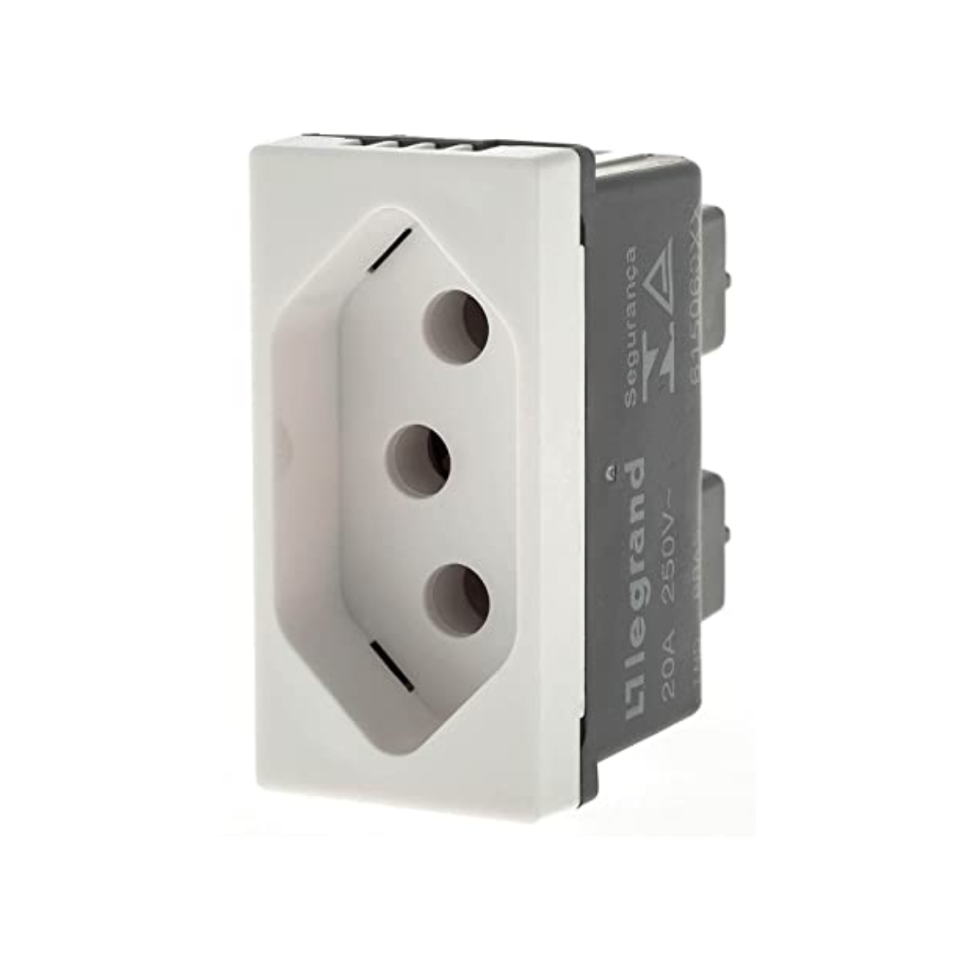 TOMADA 2P+T 10A 250V B.AUTOMATICO 1M BRANCA-PLUS+ TOMADA 2P+T 10A 250V B.AUTOMATICO 1M BRANCA-PLUS+