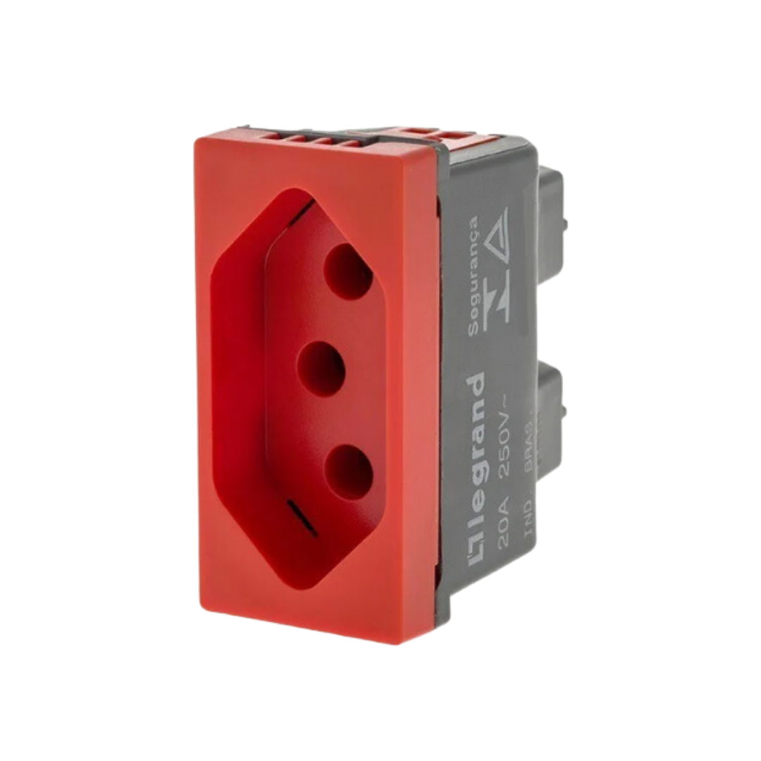 TOMADA 2P+T 20A 250V B.PARAFUSO 1M VERMELHA-PLUS+ TOMADA 2P+T 20A 250V B.PARAFUSO 1M VERMELHA-PLUS+