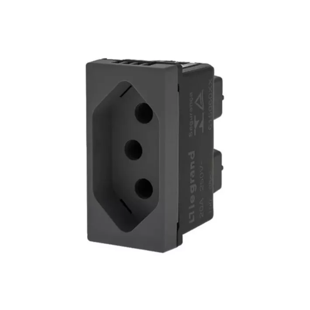 TOMADA 2P+T 20A 250V B.PARAFUSO 1M PRETA-PLUS+ TOMADA 2P+T 20A 250V B.PARAFUSO 1M PRETA-PLUS+