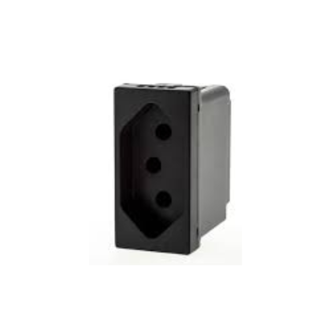 TOMADA 2P+T 10A 250V B.AUTOMATICO 1M PRETA-PLUS+ TOMADA 2P+T 10A 250V B.AUTOMATICO 1M PRETA-PLUS+