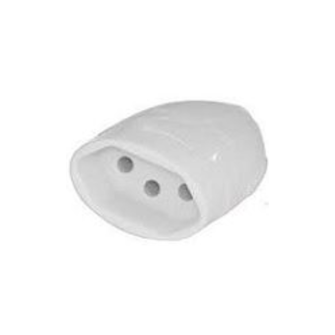 TOMADA FEMEA DESMONT. 2P+TERRA 20/10A BRANCO TOMADA FEMEA DESMONT. 2P+TERRA 20/10A BRANCO