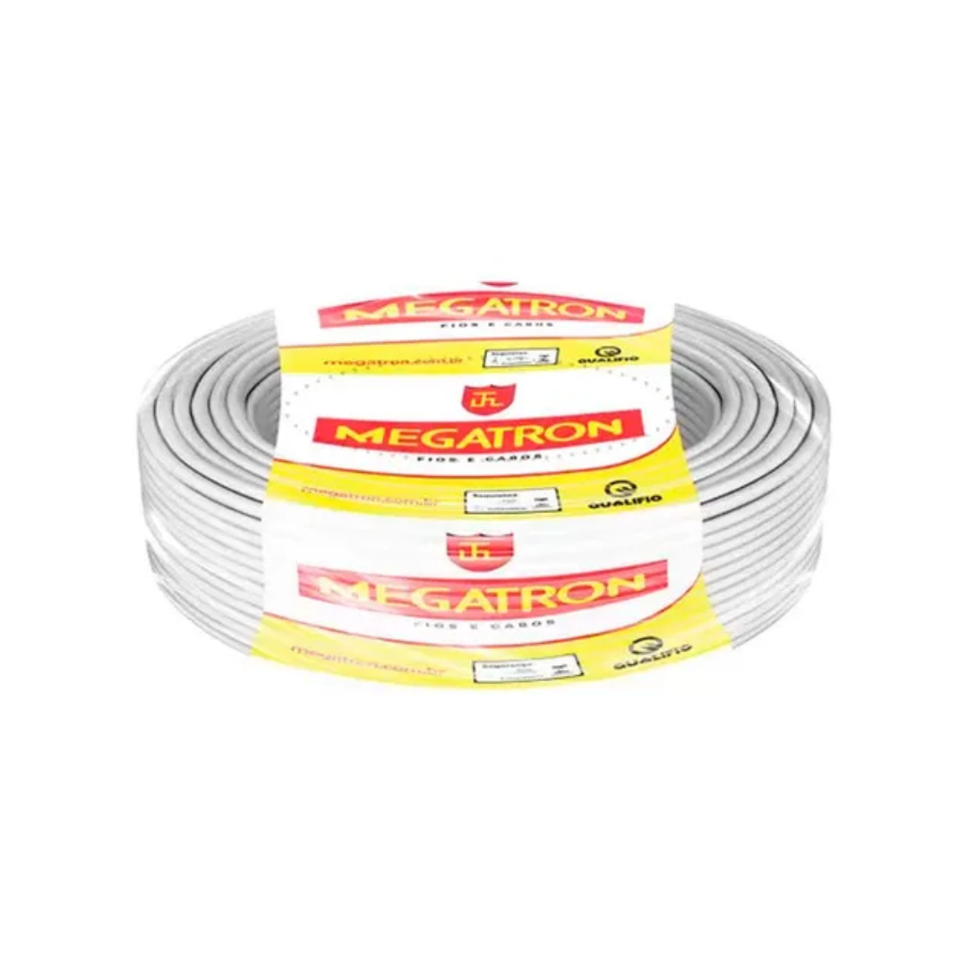 CABO FLEXIVEL 750V 1.0MM 100MT BRANCO - MEGATRON