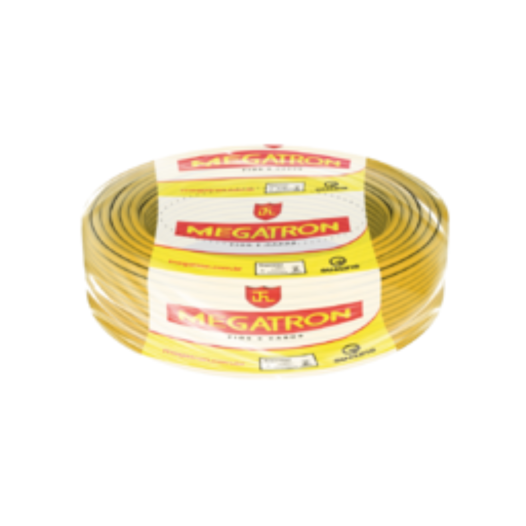 CABO FLEXIVEL 750V 1.0MM 100MT AMARELO - MEGATRON