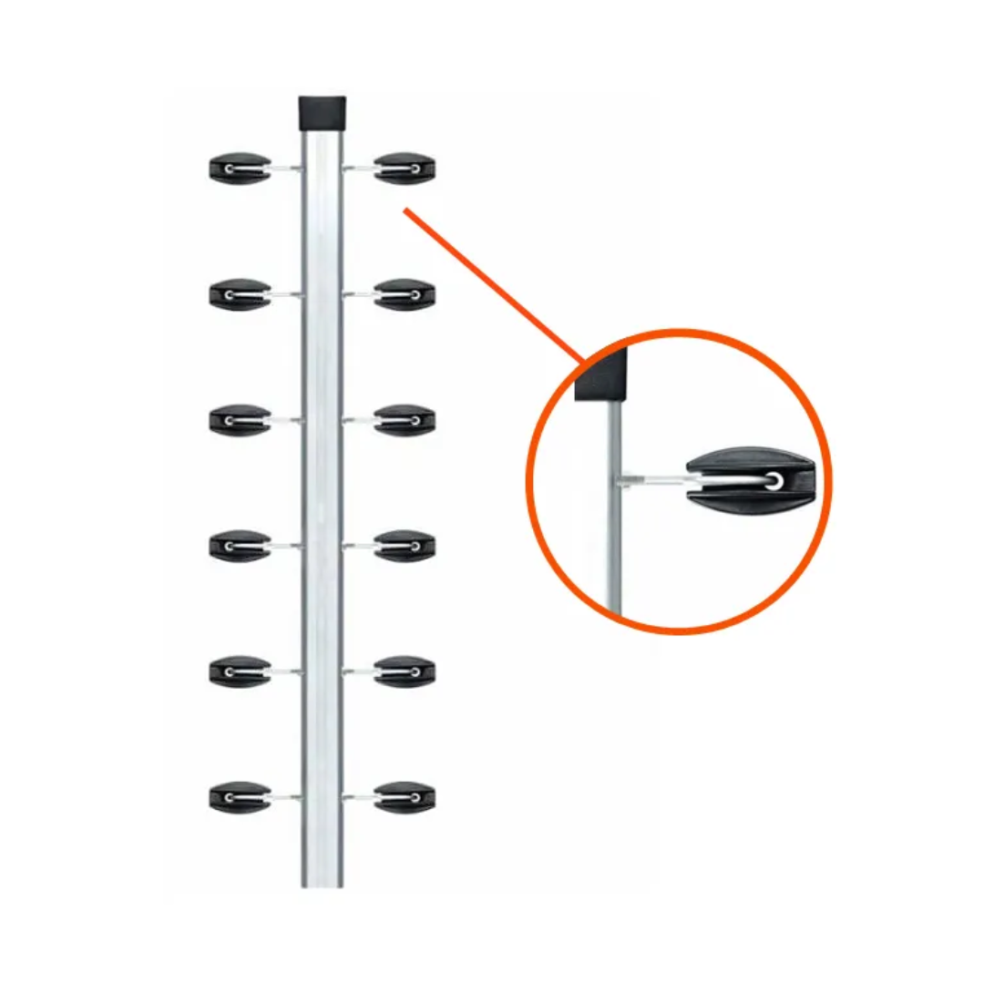 HASTE TUBO 25X25 1MT (C/ GANCHOS E CASTANHAS) HASTE TUBO 25X25 1MT (C/ GANCHOS E CASTANHAS)