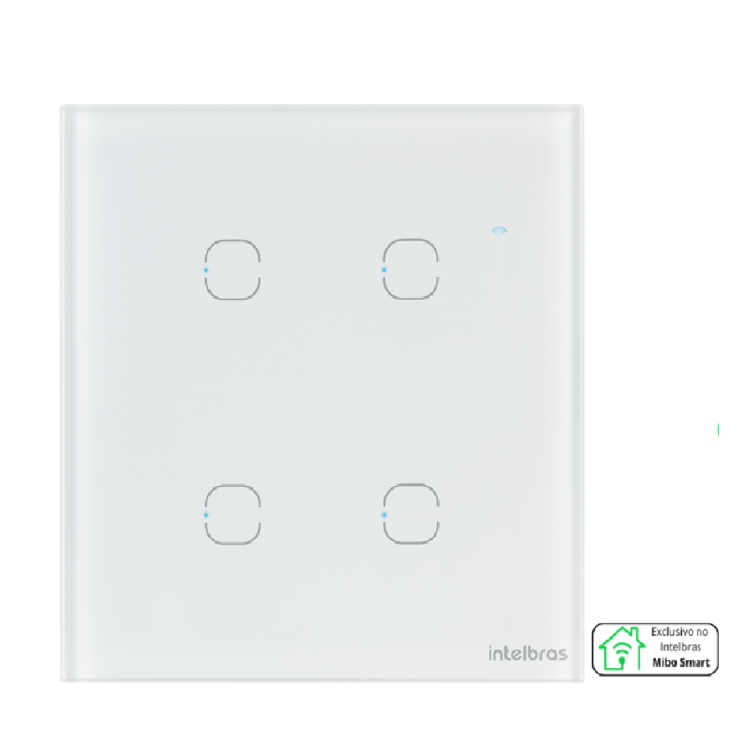 INTERRUPTOR TOUCH WIFI 4 TECLAS EIW 1004 BR