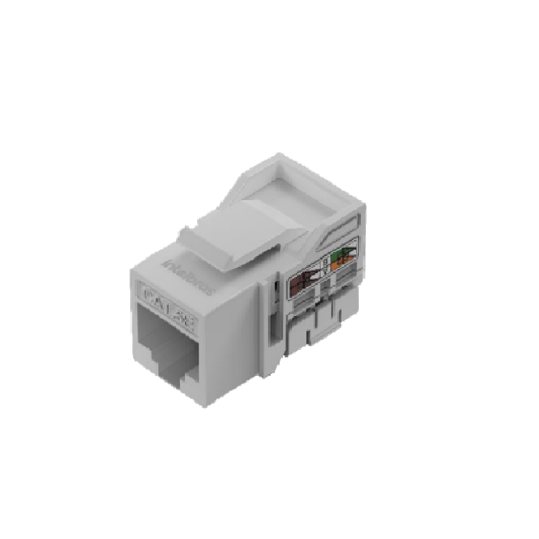 CONECTOR RJ45 FEMEA 180° CAT5E KEYSTONE JACK