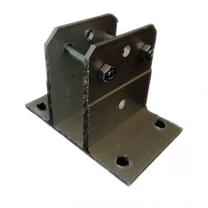 SUPORTE P/ HASTE - 25X25 COM 02 PARAFUSOS/PORCAS
