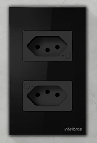 TOMADA DUPLA 10A SMART WI-FI ETS 1002 PRETO TOMADA DUPLA 10A SMART WI-FI ETS 1002 PRETO