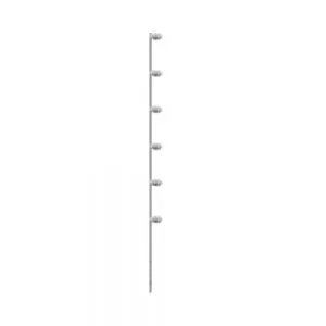 BARRA DE ALUMINIO CHATA C/ 6 ISOLADORES CERCA ELET